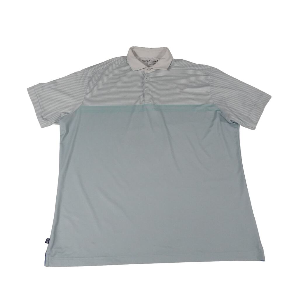 Mizzen+Main Performance Striped Color Block Golf Polo Shirt Men's XL